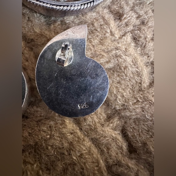 Amazing custom made Ammonite Fossil Jewelry Set with Citrine Accents - Picture 6 of 7